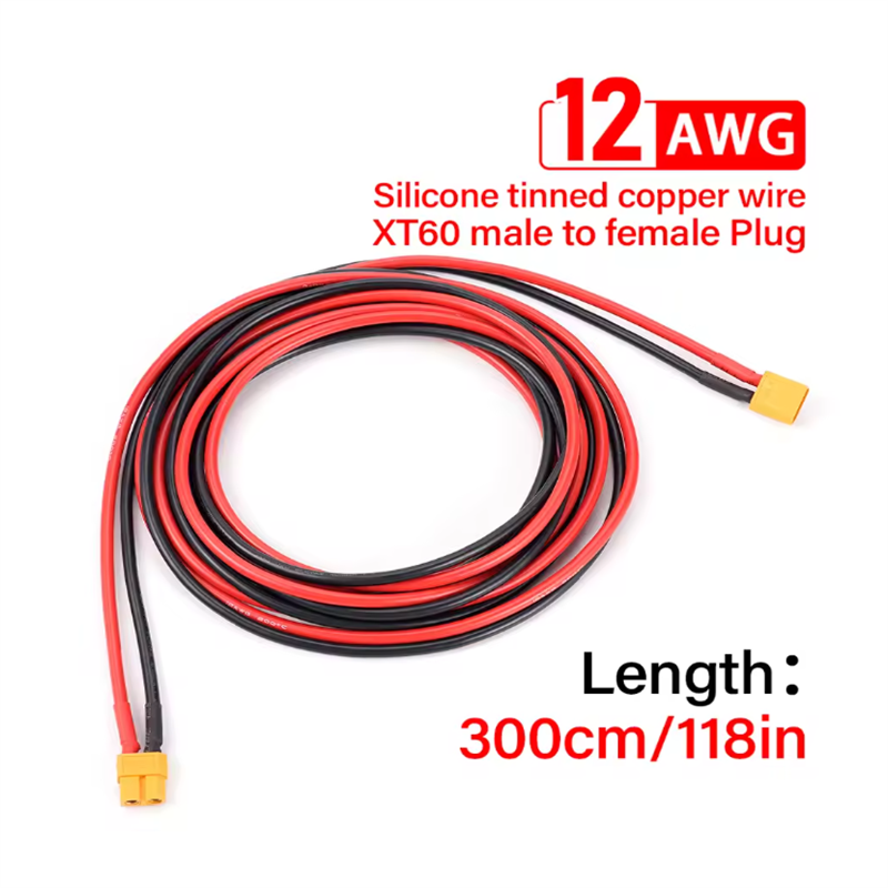 Drone Rc Link - 12AWG XT60 ذكر أنثى تحويل التوصيل