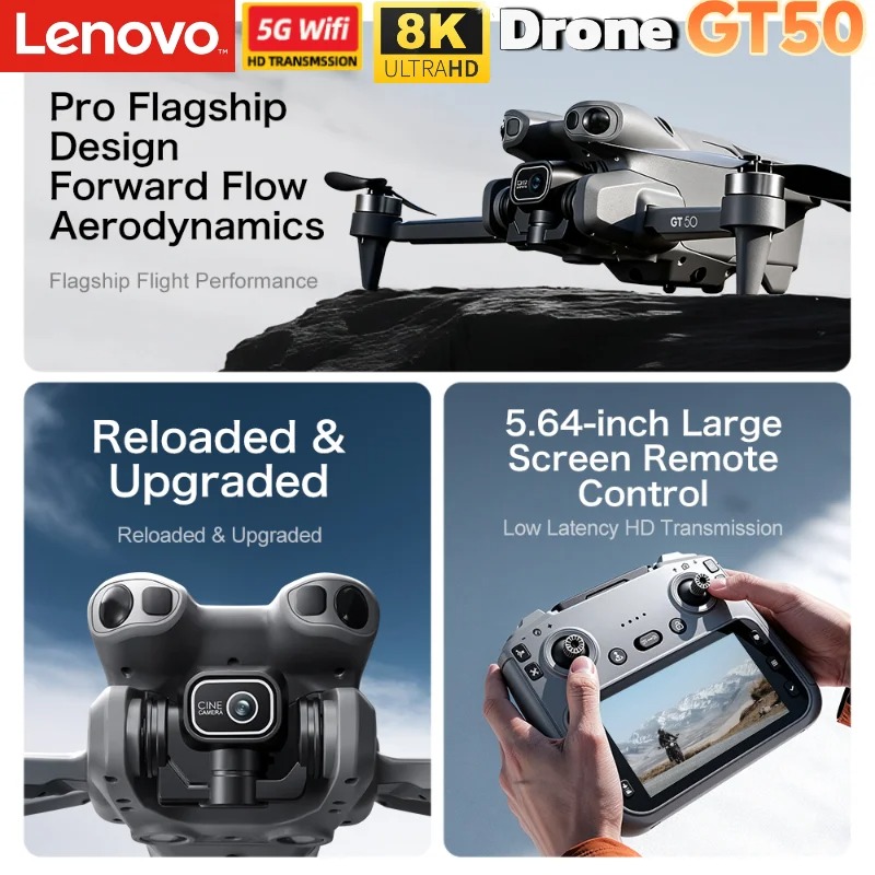 طائرة بدون طيار لينوفو بكاميرا - مراجعة Drone Rc Gt50 وسعره