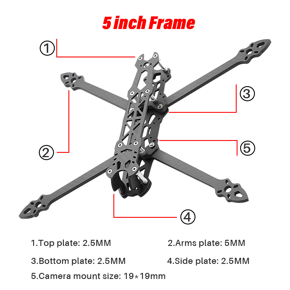Mark4 5 بوصة FPV سباق الطائرة  - مراجعة Drone Frame 5 Inch وسعره