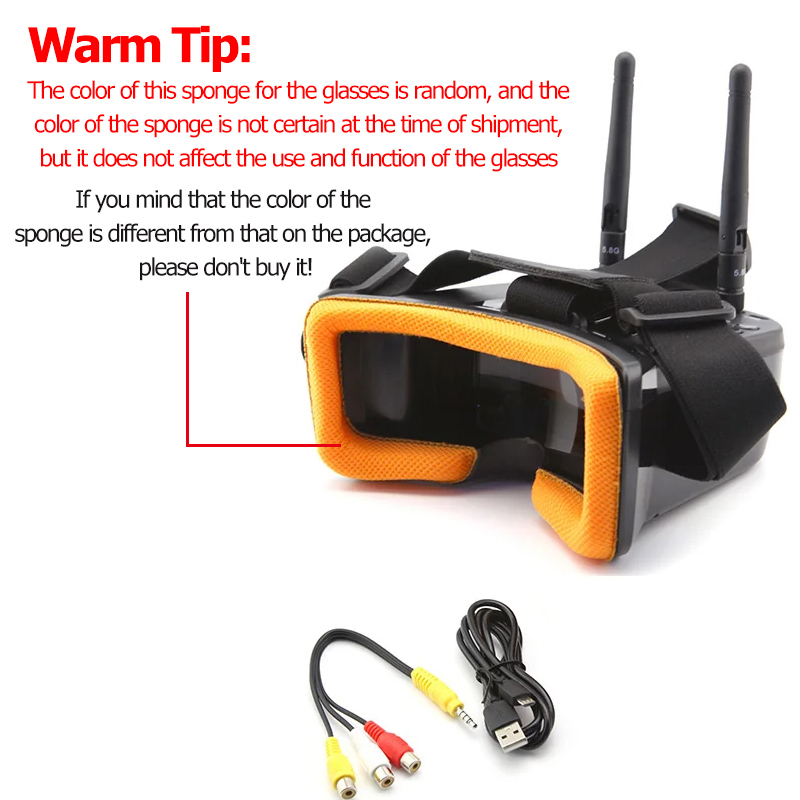 VR009 FPV نظارات الفيديو 3 بوص - مراجعة Nano Quad Fpv وسعره